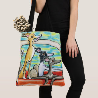 Italian Greyhounds Road Trip Tote Bag