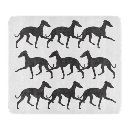 Italian Greyhounds Silhouettes Cutting Board