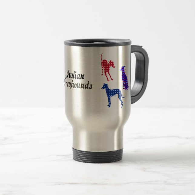 Italian Greyhounds Travel Mug (Front Right)