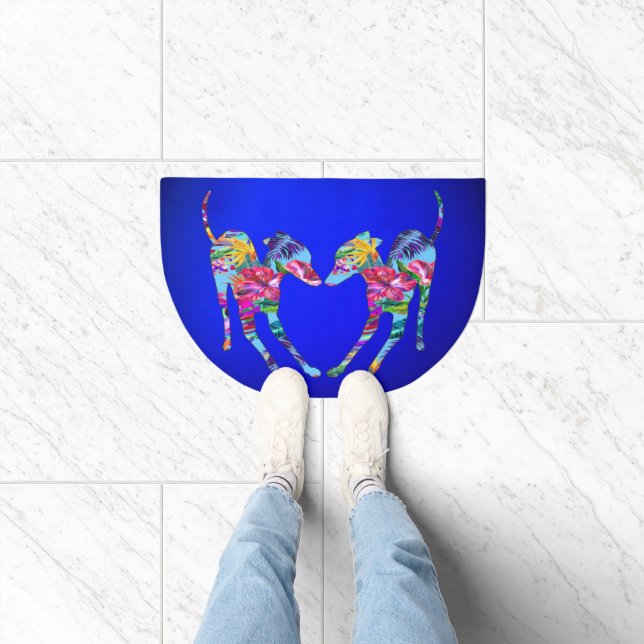 Italian Greyhounds Tropical Doormat (Indoor)