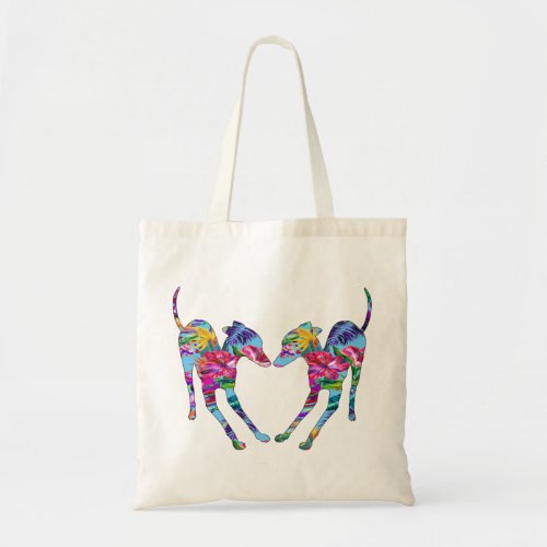 Italian Greyhounds Tropical Tote Bag