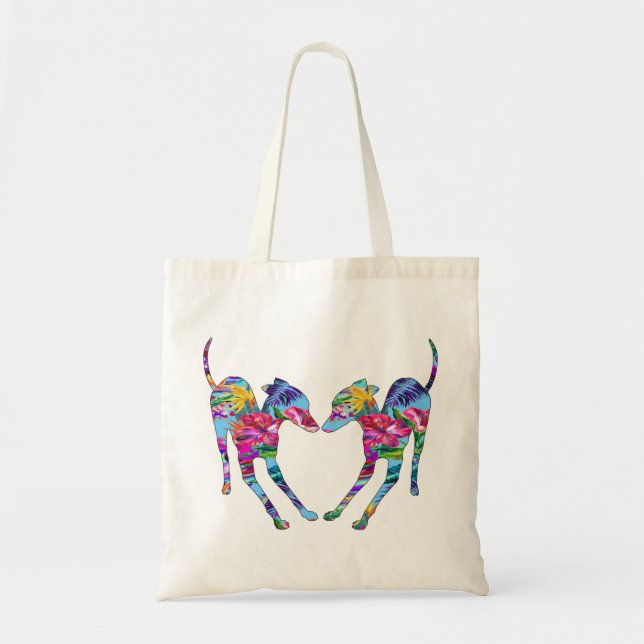 Italian Greyhounds Tropical Tote Bag (Front)