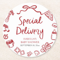 Italian Hand Drawn Special Delivery Baby Shower