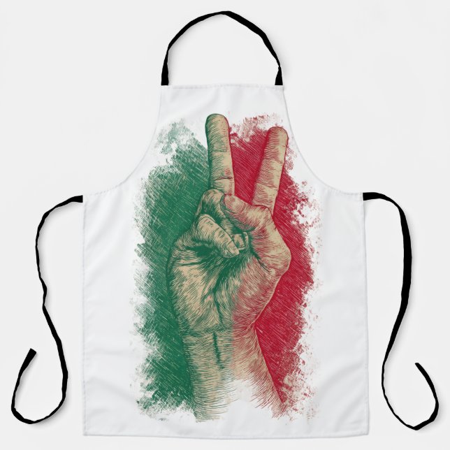Italian Hand Gesture Sing Language Funny Italy Apron (Front)