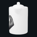 Italian Hand Teapot<br><div class="desc">Black and white Italian Hand - maintt italienne en noir et blanc</div>