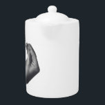 Italian Hand Teapot<br><div class="desc">Black and white Italian Hand - maintt italienne en noir et blanc</div>