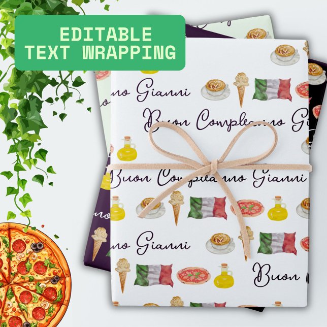 Italian Happy Birthday , Buon Compleanno gift wrap (Creator Uploaded)