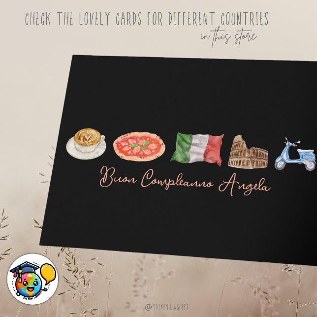 Italian Happy Birthday Card, Buon Compleanno Italy Card (Creator Uploaded)