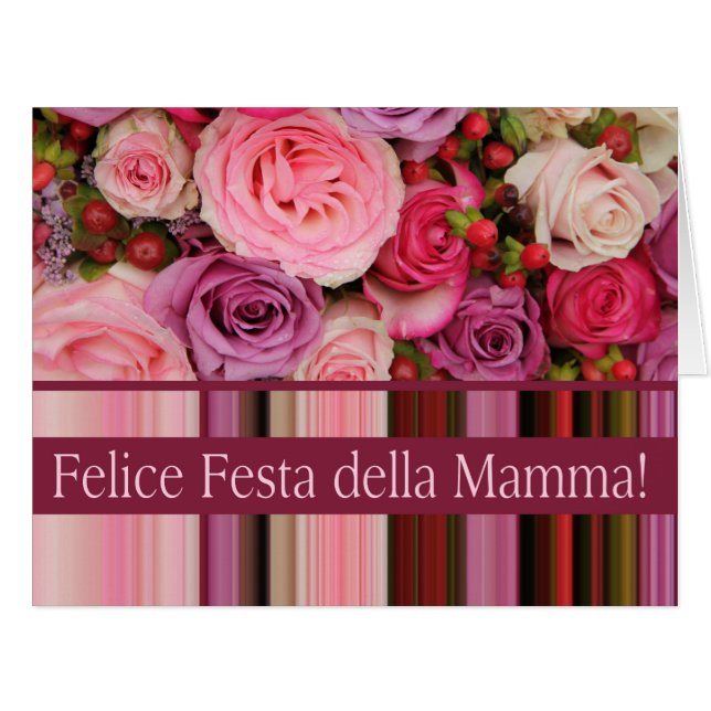 italian Happy Mother’s Day! Cards (Front Horizontal)