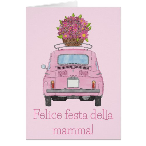 italian Happy Mothers Day Fiat 500