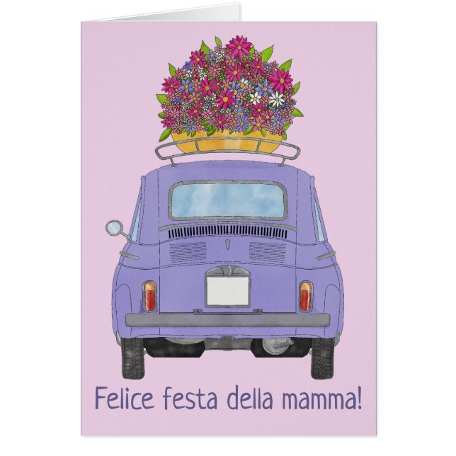 italian Happy Mother’s Day Fiat 500 (Front)