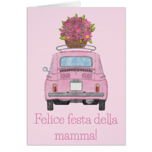 italian Happy Mother’s Day Fiat 500 Cards