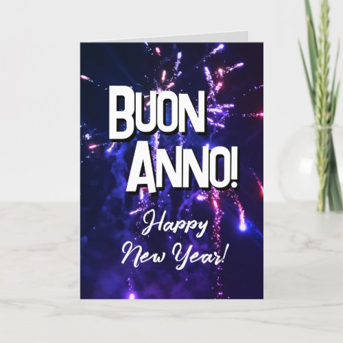 Italian Happy New Year  Auguri di Buon Anno 2024  Holiday Card