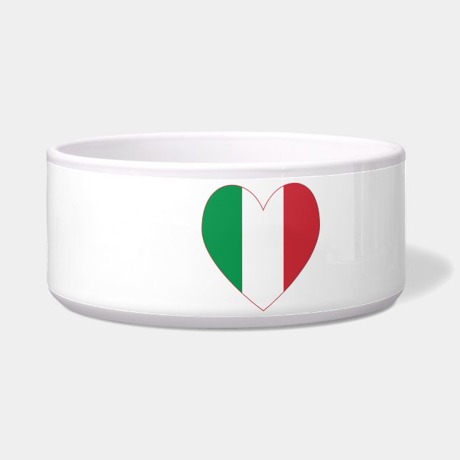 Italian Heart Flag Bowl (Left)