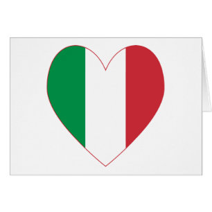 Italian Heart Flag Cards