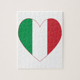 Italian Heart Flag Jigsaw Puzzle