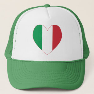 Italian Heart Flag Trucker Hat