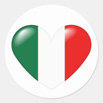 Italian Heart Sticker - Cuore Italiano by madelaide at Zazzle