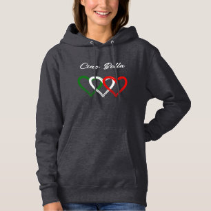 Italian Hearts   Ciao Bella   Your text Hoodie