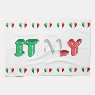 Italian hearts towel
