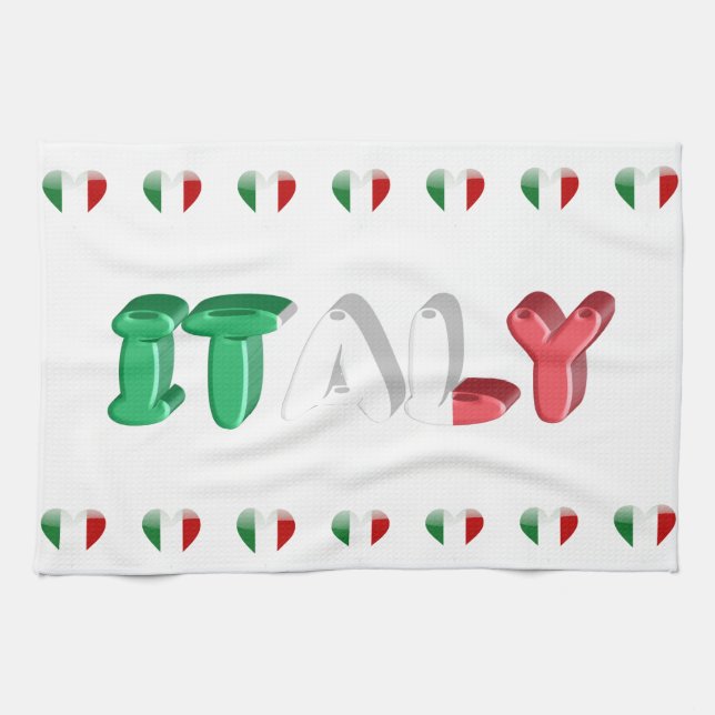 Italian hearts towel (Horizontal)