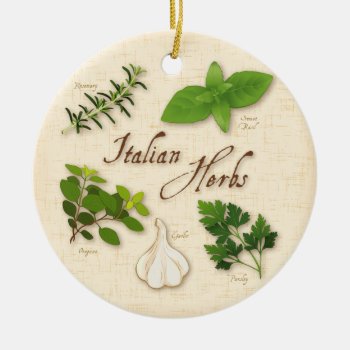 Italian Herbs Ornament by pomegranate_gallery at Zazzle