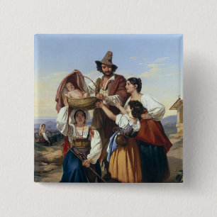 Italian Herdsman, 1835 Pinback Button