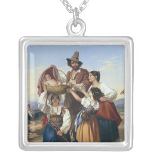 Italian Herdsman, 1835 Silver Plated Necklace