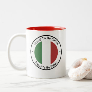 Italian Heritage Colors Italy Promotional Two-Tone Coffee Mug
