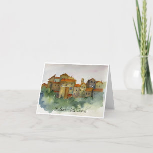 Italian Hill town Thank You Card