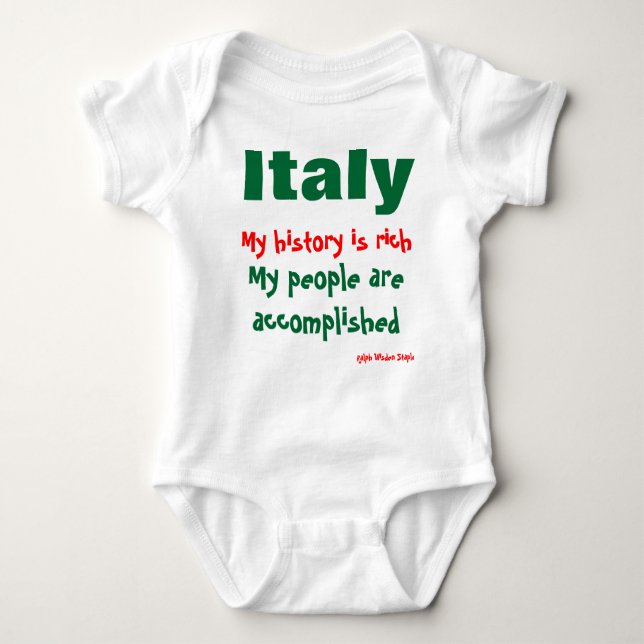 Italian history baby bodysuit (Front)