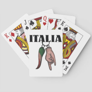 ITALIAN HORN WITH EVIL EYE, CORNO POKER CARDS