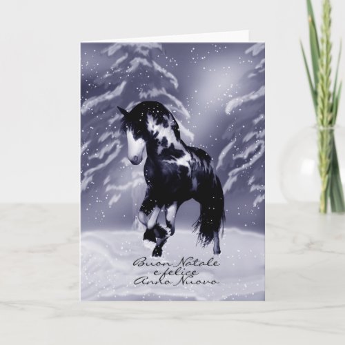 Italian Horse Christmas Card _ Digital Painting