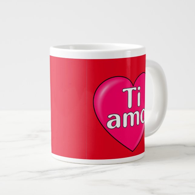 Italian - I love you Large Coffee Mug (Front Right)