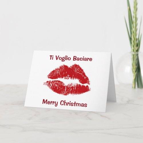 ITALIAN I WANT TO KISS U CHRISTMASEVERY DAY HOLIDAY CARD