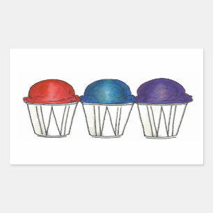 Italian Ice Classic NYC Shaved Ices Sno Cone Treat Rectangular Sticker