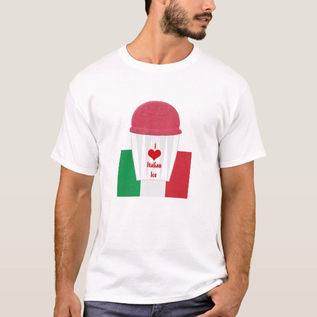 Italian Ice Cup colorful Italian Ice shirt flag (Front)
