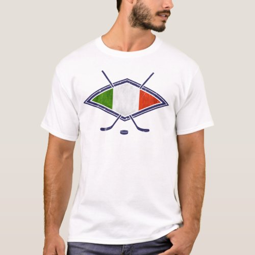 Italian Ice Hockey Logo T_Shirt