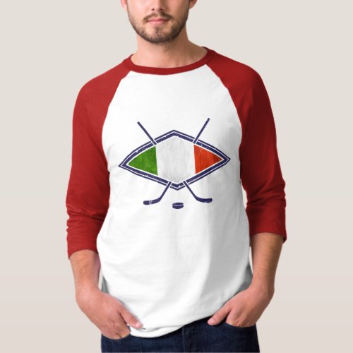 Italian Ice Hockey Logo T_Shirt