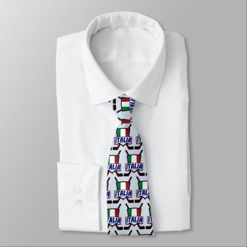 Italian Ice Hockey Logo Tie