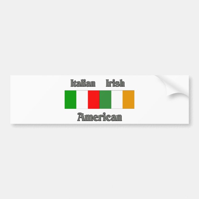 Italian Irish American Bumper Sticker (Front)