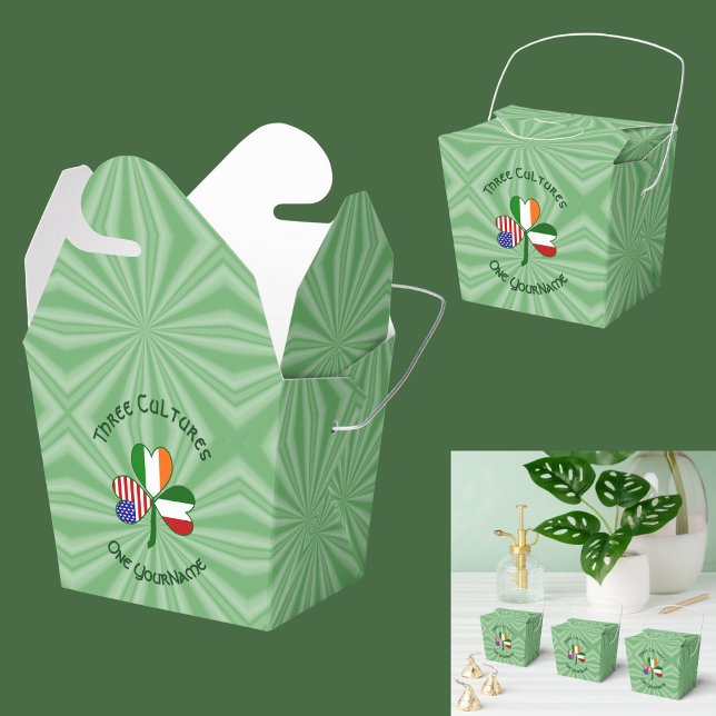 Italian Irish American Shamrock Personalized Favor Boxes (Creator Uploaded)
