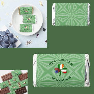 Italian Irish American Shamrock Personalized  Hershey's Miniatures