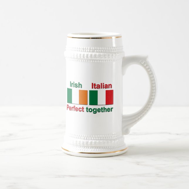 Italian Irish - Perfect Together! Beer Stein (Right)