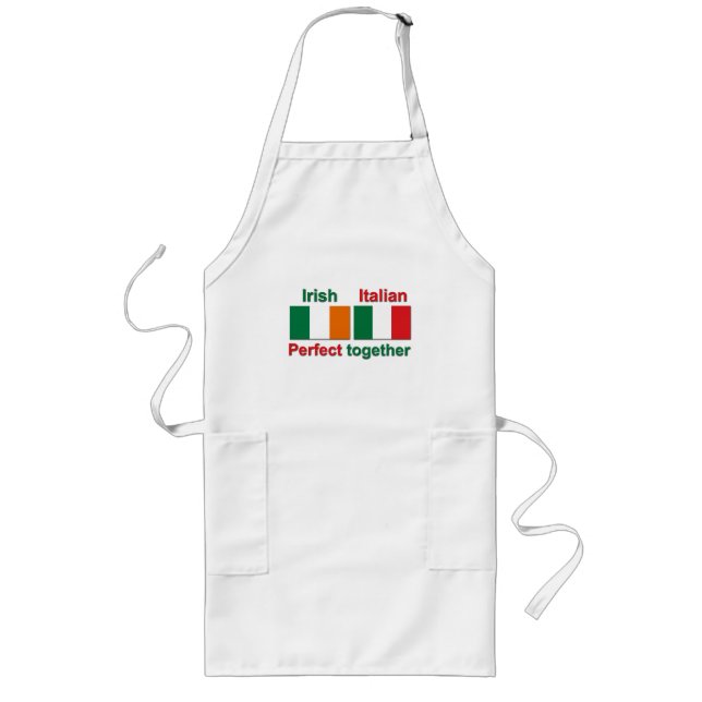 Italian Irish - Perfect Together! Long Apron (Front)