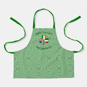 Italian Irish USA Flags Shamrock Personalized Kid Apron
