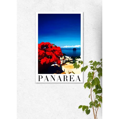 Italian Island Panarea _ Blue Mediterranean Style Poster