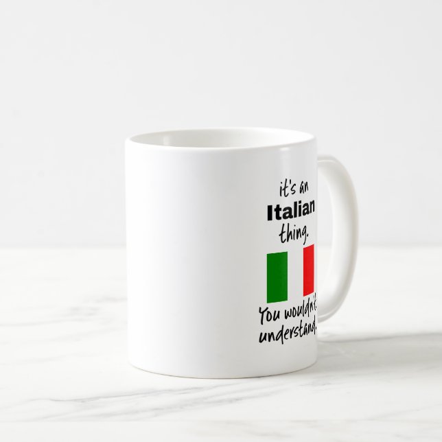 Italian Italy Funny Gift Idea Mug (Front Right)