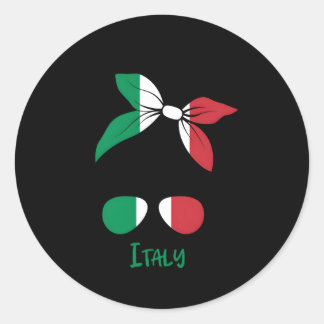 Italian Italy Italia Flag Classic Round Sticker