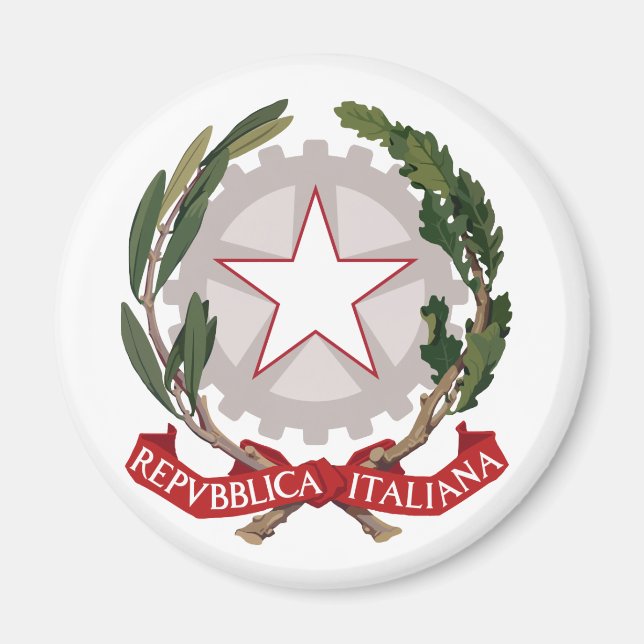 Italian Italy Official Coat Of Arms Heraldry Magnet (Front)